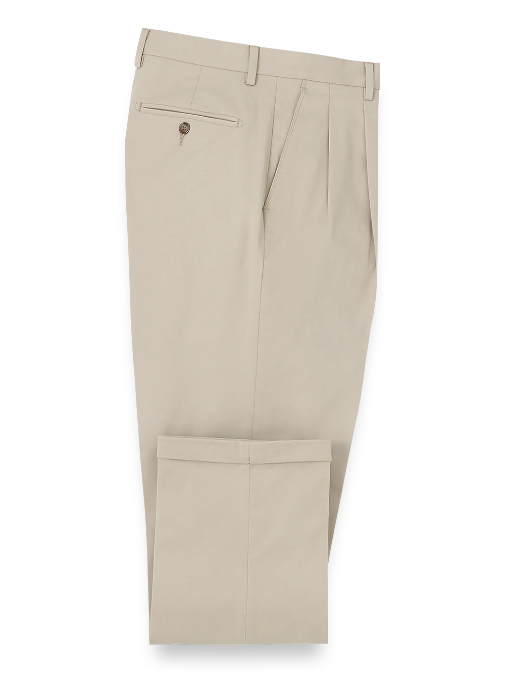 Cotton Stretch Twill Pants - Khaki