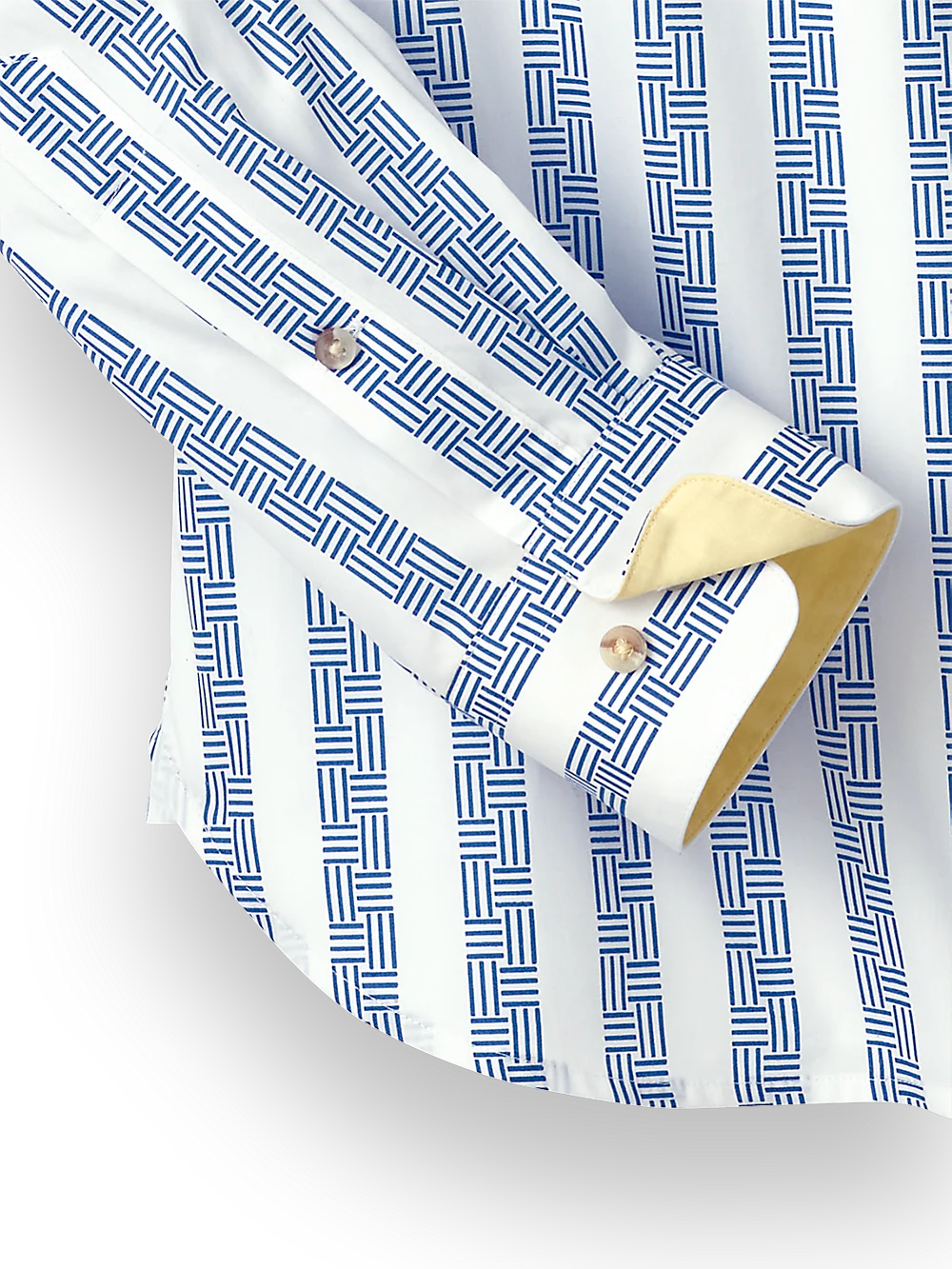 Cotton Stripe Print Casual Shirt - Blue