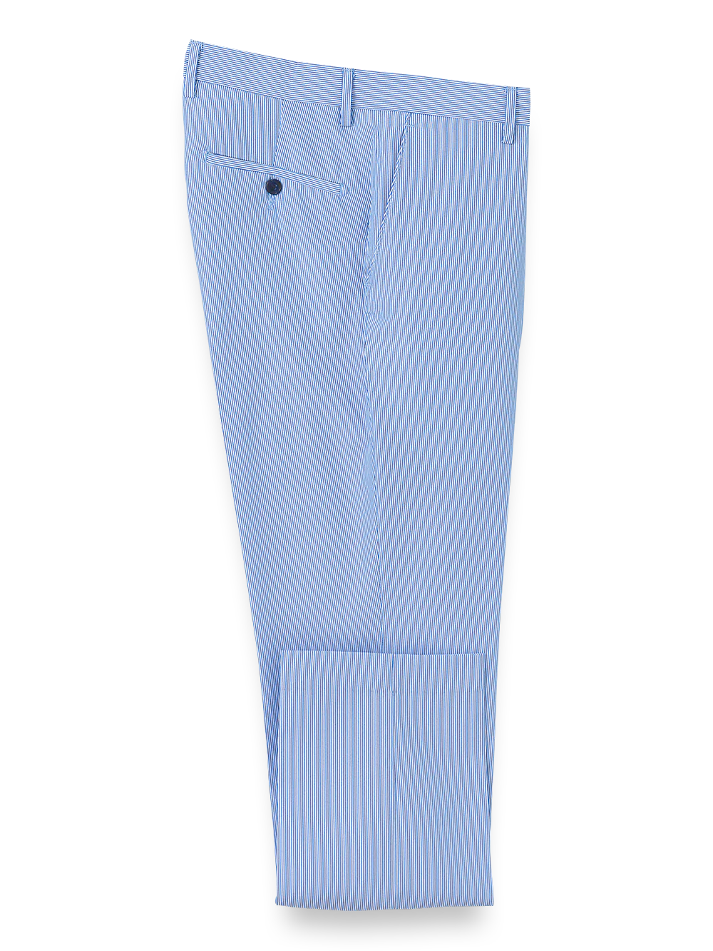 Pinstripe Flat Front Pants - Blue Stripe