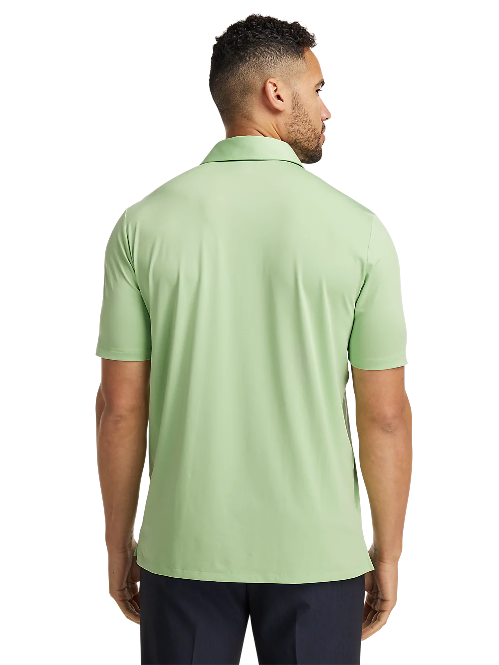 Performance Blend Three Button Polo - Light Green