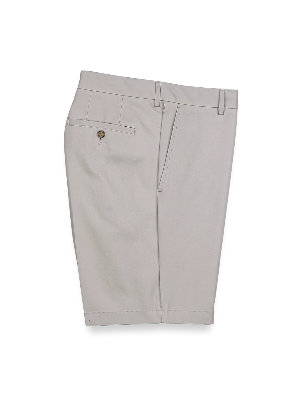 Flat Front Lightweight Impeccable Shorts - Light Grey